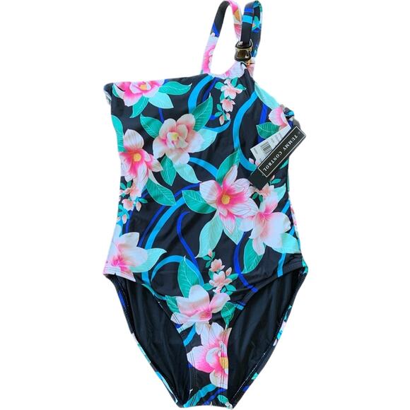La Blanca Nightfall One Shoulder One Piece Swimsuit Size Small NWT Retail $130 - Picture 3 of 11